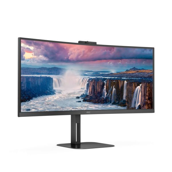 AOC V5 CU34V5CW computer monitor 86,4 cm (34") 3440 x 1440 Pixels Wide Quad HD LED Zwart (CU34V5CW)