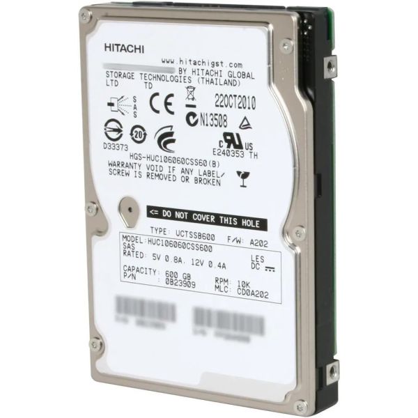 Hitachi HGST/Hitachi 2,5 600GB HUC106060CSS600/0B23909 SAS 10.000rpm 64MB Ultrastar C10K600 (0B23909-FR/NP) (0B23909-FR/NP)
