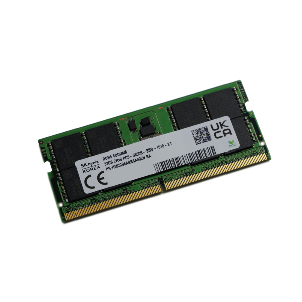 Hynix HMCG88AGBSA092N 32GB Memory Module - DDR5 - 5600 MHz - PC5-44800 - SO-DIMM - 262 Pin - Non-ECC Unbuffered - CL40- 2RX8 - 1 (HMCG88AGBSA092N)