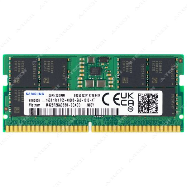 Samsung M425R2GA3BB0-CQKOD 16 GB Memory Module - 1Rx8 - DDR5 - 4800 MHz - 262-Pin - 1.1 Volts - CL40 - SO-DIMM (M425R2GA3BB0-CQKOD)