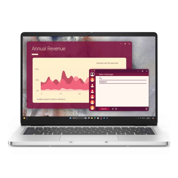 DELL Pro 14 PC14250 Intel Core Ultra 7 265U Laptop 35,6 cm (14") Full HD+ 16 GB DDR5-SDRAM 512 GB SSD Wi-Fi 6E (802.11ax) Windows 11 Pro Frans Platina (CTGTK)