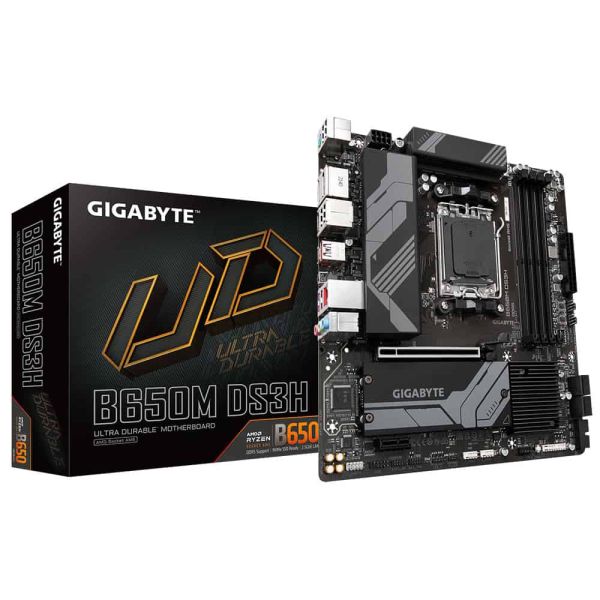 GIGABYTE B650M DS3H moederbord AMD B650 Socket AM5 micro ATX (B650M DS3H)