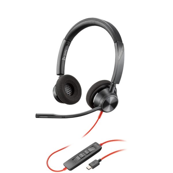 HP Poly Blackwire 3320 Kopfhörer Kabelgebunden Kopfband Büro/Callcenter USB Typ-C Schwarz (76J19AA) (76J19AA)