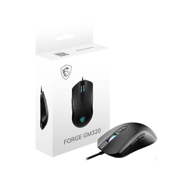 MSI FORGE GM320 muis Gamen Ambidextrous USB Type-A Optisch 12800 DPI (S12-0402420-HH9)