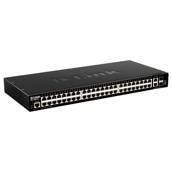 D-Link DGS-1520-52 netwerk-switch Managed L3 10G Ethernet (100/1000/10000) 1U Zwart (DGS-1520-52)
