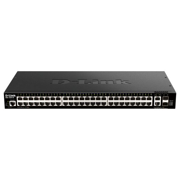 D-Link DGS-1520-52 netwerk-switch Managed L3 10G Ethernet (100/1000/10000) 1U Zwart (DGS-1520-52)