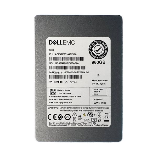 Dell EMC 960GB SSD 2.5 NVMe PCIe Gen4 (WR2FG)