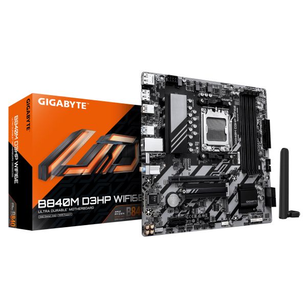 GIGABYTE B840M D3HP WIFI6E AMD B840 Socket AM5 micro ATX (B840M D3HP WF6E)