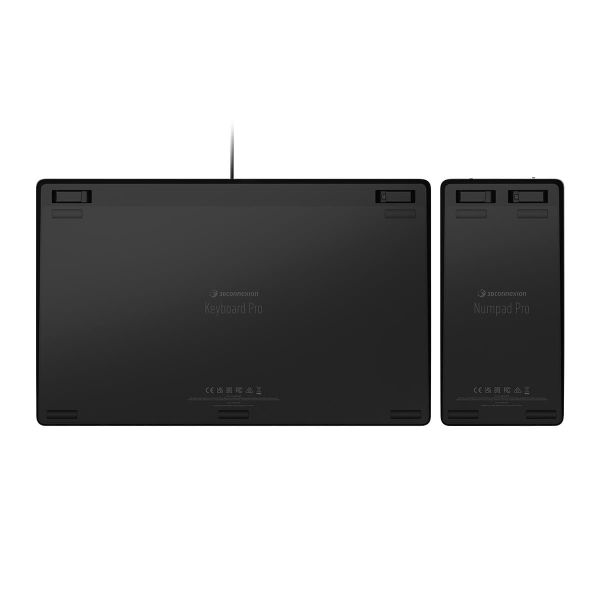 3Dconnexion Keyboard Pro with Numpad toetsenbord USB + RF Wireless + Bluetooth QWERTY US International Zwart (3DX-700092)