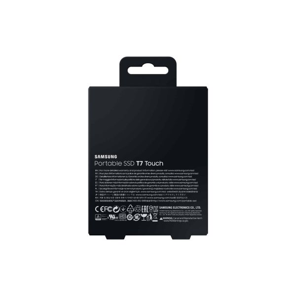 Samsung MU-PC1T0K, T7 Touch, 1000 GB, USB Type-C, 3.2 Gen 2 (3.1 Gen 2), 1050 MB/s, Wachtwoordbeveiliging, Zwart (MU-PC1T0K/WW)