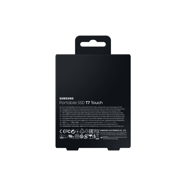 Samsung MU-PC1T0K, T7 Touch, 1000 GB, USB Type-C, 3.2 Gen 2 (3.1 Gen 2), 1050 MB/s, Wachtwoordbeveiliging, Zwart (MU-PC1T0K/WW)