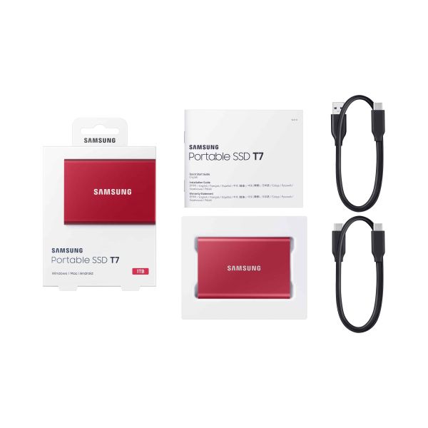 Samsung Portable SSD T7 1000 GB Rood (MU-PC1T0R/WW)