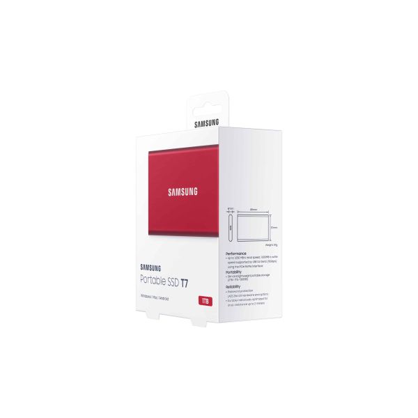 Samsung Portable SSD T7 1000 GB Rood (MU-PC1T0R/WW)