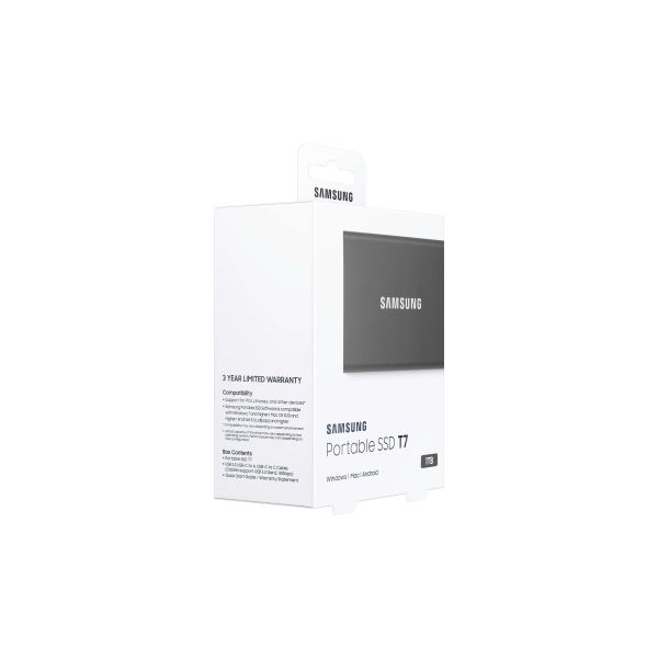 Samsung Portable SSD T7 1 TB USB Type-C 3.2 Gen 2 (3.1 Gen 2) Grijs (MU-PC1T0T/WW)