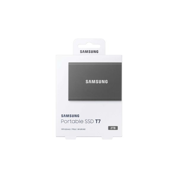 Samsung Portable SSD T7 2 TB USB Type-C 3.2 Gen 2 (3.1 Gen 2) Grijs (MU-PC2T0T/WW)