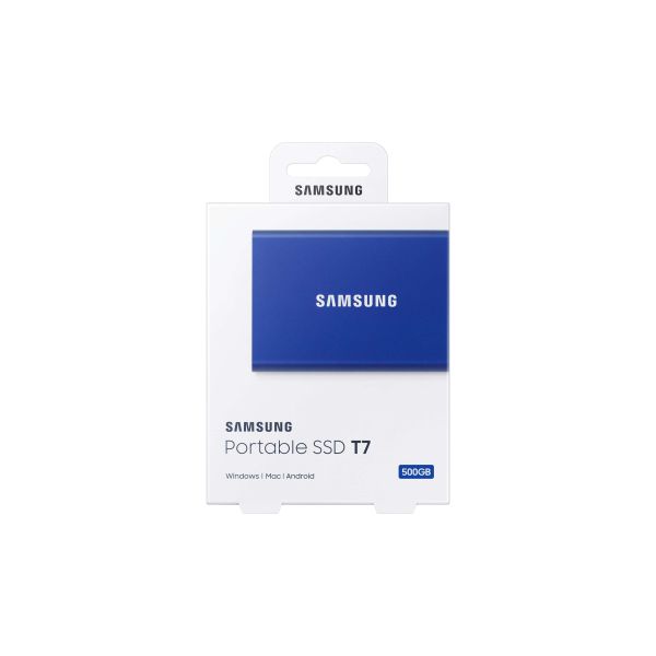 Samsung Portable SSD T7 500 GB USB Type-C 3.2 Gen 2 (3.1 Gen 2) Blauw (MU-PC500H/WW)