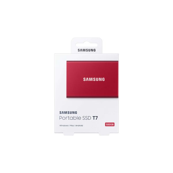 Samsung Portable SSD T7 500 GB USB Type-C 3.2 Gen 2 (3.1 Gen 2) Rood (MU-PC500R/WW)