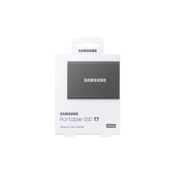 Samsung Portable SSD T7 500 GB USB Type-C 3.2 Gen 2 (3.1 Gen 2) Grijs (MU-PC500T/WW)