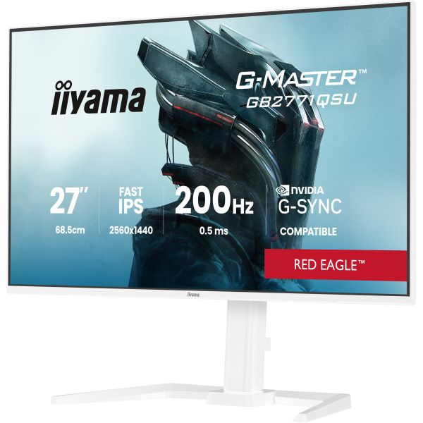 iiyama G-MASTER GB2771QSU-W1 computer monitor 68,6 cm (27") 2560 x 1440 Pixels Wide Quad HD Wit (GB2771QSU-W1)