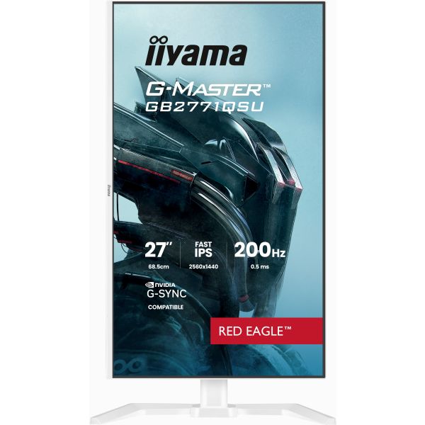 iiyama G-MASTER GB2771QSU-W1 computer monitor 68,6 cm (27") 2560 x 1440 Pixels Wide Quad HD Wit (GB2771QSU-W1)