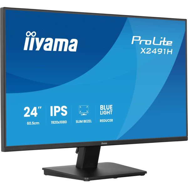 iiyama ProLite X2491H-B1 computer monitor 60,5 cm (23.8") 1920 x 1080 Pixels Full HD LCD Zwart (X2491H-B1)