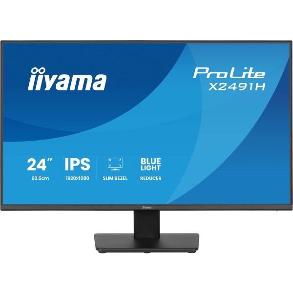 iiyama ProLite X2491H-B1 computer monitor 60,5 cm (23.8") 1920 x 1080 Pixels Full HD LCD Zwart (X2491H-B1)