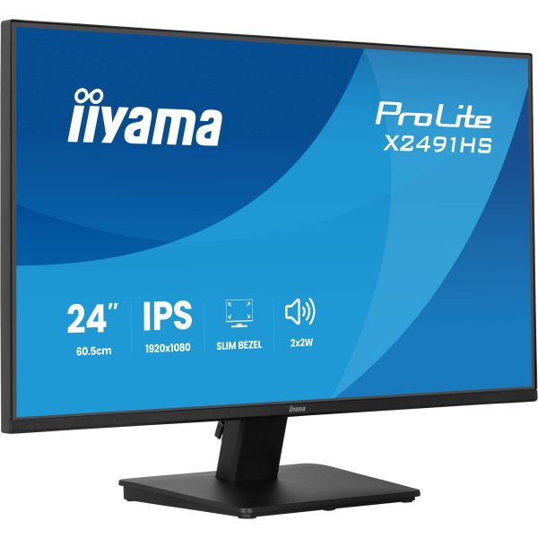 iiyama ProLite X2491HS-B1 computer monitor 60,5 cm (23.8") 1920 x 1080 Pixels Full HD LCD Zwart (X2491HS-B1)
