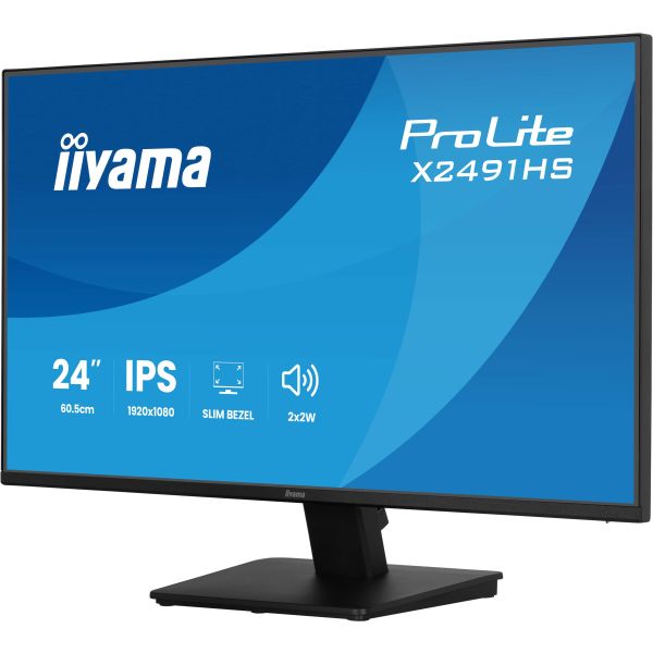 iiyama ProLite X2491HS-B1 computer monitor 60,5 cm (23.8") 1920 x 1080 Pixels Full HD LCD Zwart (X2491HS-B1)