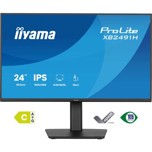 iiyama ProLite XB2491H-B1 computer monitor 60,5 cm (23.8") 1920 x 1080 Pixels Full HD LCD Zwart (XB2491H-B1)