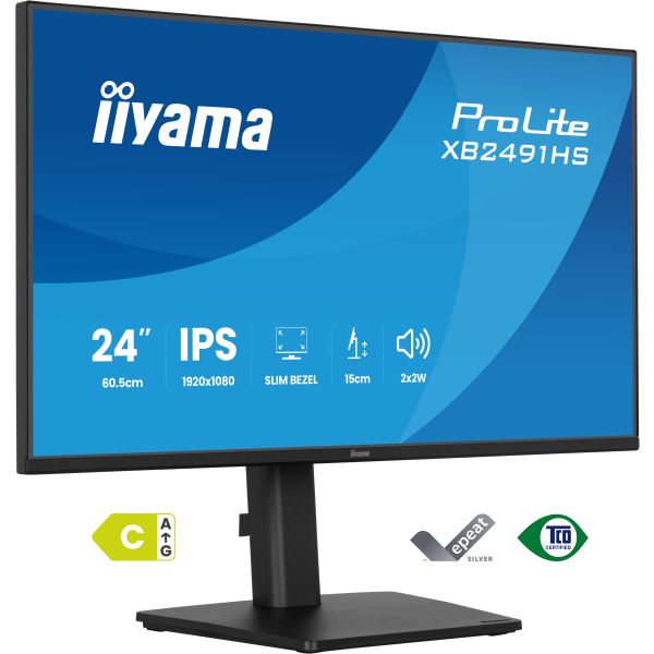 iiyama ProLite XB2491HS-B1 computer monitor 60,5 cm (23.8") 1920 x 1080 Pixels Full HD LCD Zwart (XB2491HS-B1)