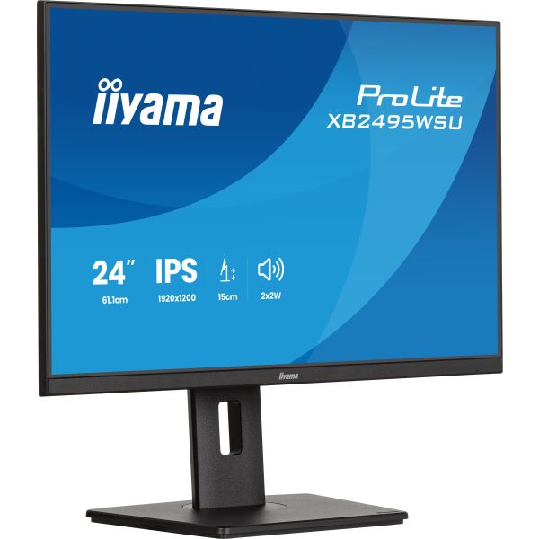 iiyama ProLite XB2495WSU-B1 computer monitor 61,2 cm (24.1") 1920 x 1200 Pixels Full HD LCD Zwart (XB2495WSU-B1)