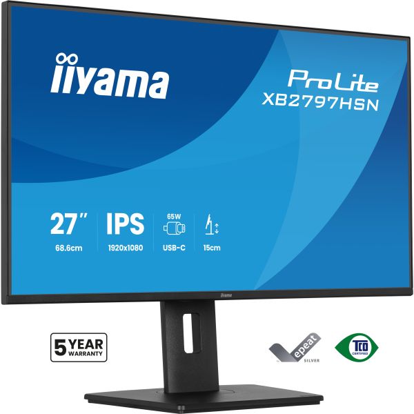 iiyama ProLite XB2797HSN-B1 computer monitor 68,6 cm (27") 1920 x 1080 Pixels Full HD LCD Zwart (XB2797HSN-B1)