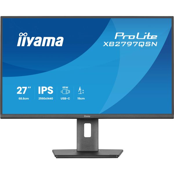 iiyama ProLite XB2797QSN-B1 computer monitor 68,6 cm (27") 2560 x 1440 Pixels Quad HD LCD Zwart (XB2797QSN-B1)