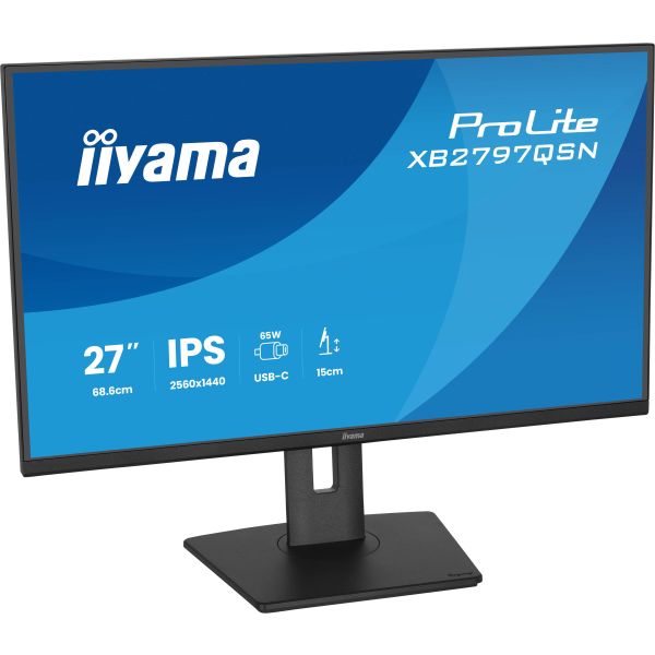 iiyama ProLite XB2797QSN-B1 computer monitor 68,6 cm (27") 2560 x 1440 Pixels Quad HD LCD Zwart (XB2797QSN-B1)