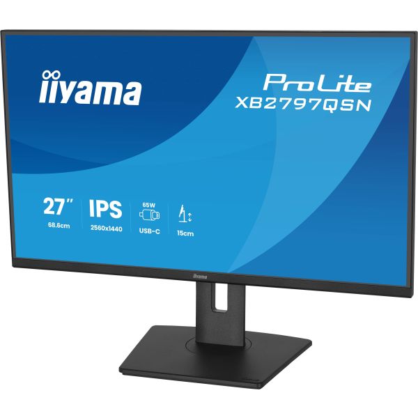 iiyama ProLite XB2797QSN-B1 computer monitor 68,6 cm (27") 2560 x 1440 Pixels Quad HD LCD Zwart (XB2797QSN-B1)