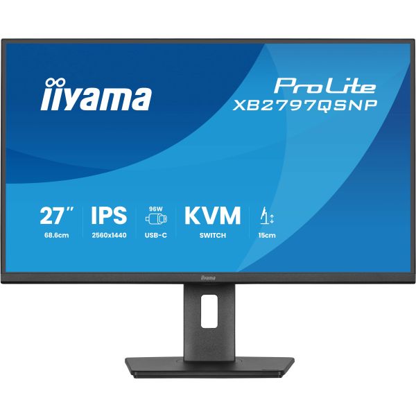 iiyama ProLite XB2797QSNP-B1 computer monitor 68,6 cm (27") 2560 x 1440 Pixels Quad HD Zwart (XB2797QSNP-B1)