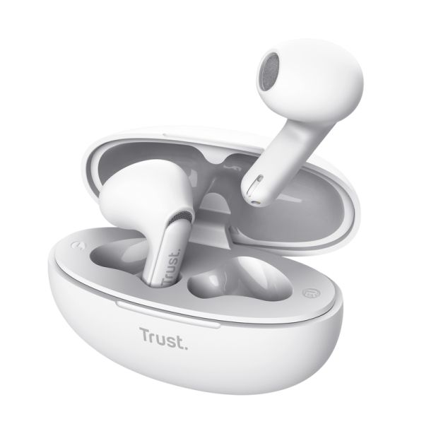 Trust Yavi Headset True Wireless Stereo (TWS) In-ear Oproepen/muziek USB Type-C Bluetooth Wit (25173)