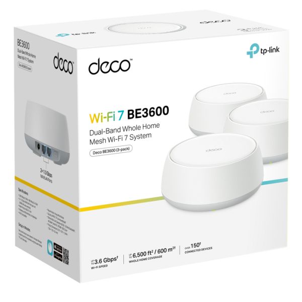 TP-Link Deco BE3600 Dual-band (2.4 GHz / 5 GHz) Wi-Fi 7 (802.11be) Wit 2 Intern (DECO BE3600(3-PACK))