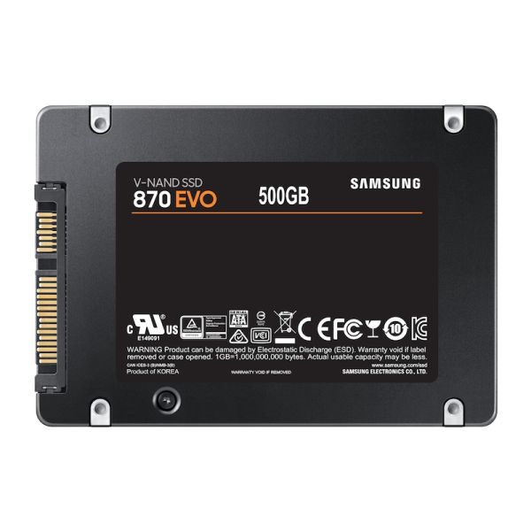 Samsung 870 EVO 500 GB 2.5" SATA III V-NAND MLC (MZ-77E500B/EU) Samsung 870 EVO 500 GB 2.5" SATA III V-NAND MLC (MZ-77E500B/EU)