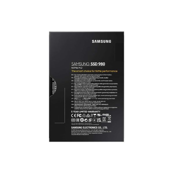 Samsung 980 500 GB M.2 PCI Express 3.0 NVMe V-NAND MLC (MZ-V8V500BW)