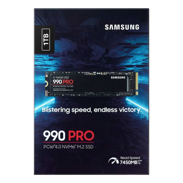 Samsung 990 PRO 1 TB M.2 PCI Express 4.0 NVMe V-NAND MLC (MZ-V9P1T0BW) Samsung 990 PRO 1 TB M.2 PCI Express 4.0 NVMe V-NAND MLC