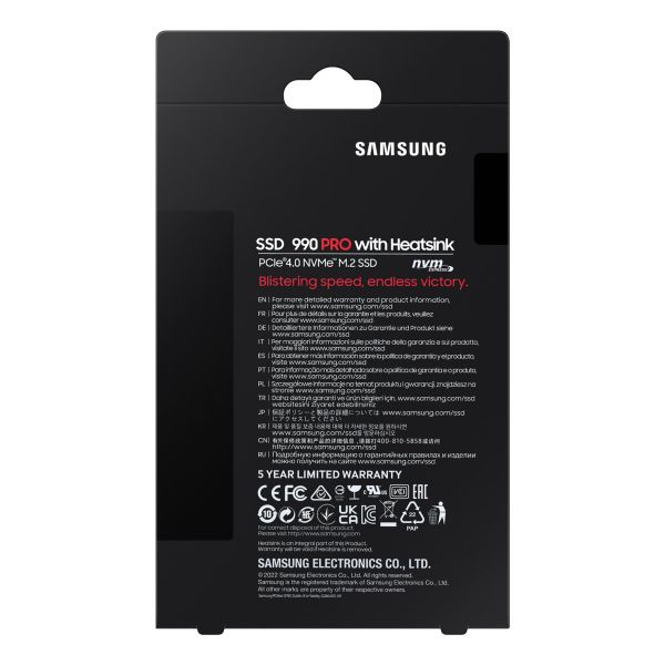 Samsung 990 PRO 1 TB M.2 PCI Express 4.0 NVMe V-NAND MLC (MZ-V9P1T0CW) Samsung 990 PRO 1 TB M.2 PCI Express 4.0 NVMe V-NAND MLC (MZ-V9P1T0CW)