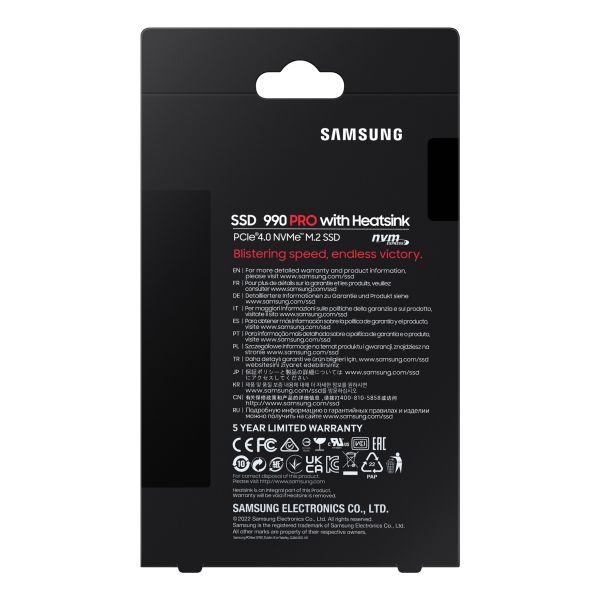 Samsung 990 PRO 2 TB M.2 PCI Express 4.0 NVMe V-NAND MLC (MZ-V9P2T0CW)