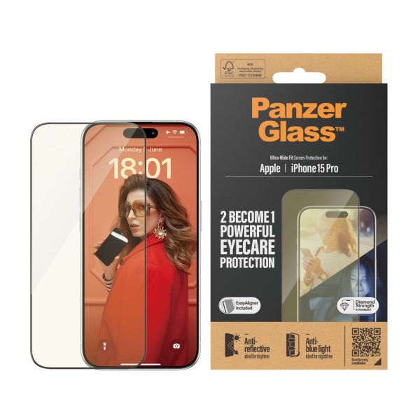 PanzerGlass Privacy Screen iPhone 15 Ultra-Wide 10-pack (INSTP2825)