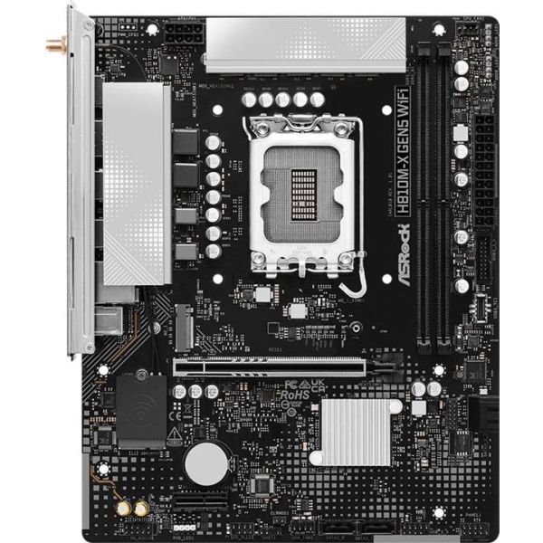 ASRock H810M-X Gen5 WiFi mATX Motherboard (90-MXBU80-A0UAYZ)