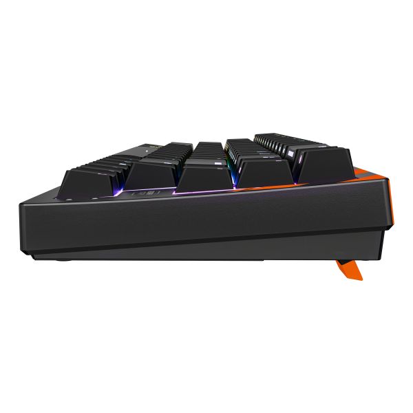 CHERRY K5 PRO TMR COMPACT toetsenbord Gamen USB QWERTY Amerikaans Engels Zwart, Oranje (G8E-24200LACAUS-2)