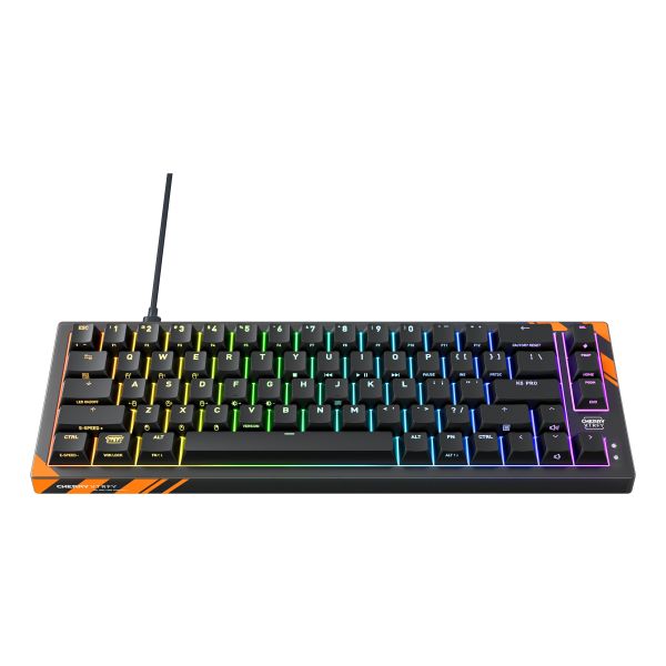 CHERRY K5 PRO TMR COMPACT toetsenbord Gamen USB QWERTY Amerikaans Engels Zwart, Oranje (G8E-24200LACAUS-2)