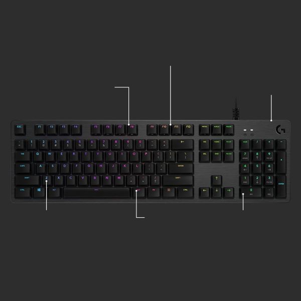 Logitech G512 Carbon Mechanisch Toetsenbord met GX Red Switches (920-009370)