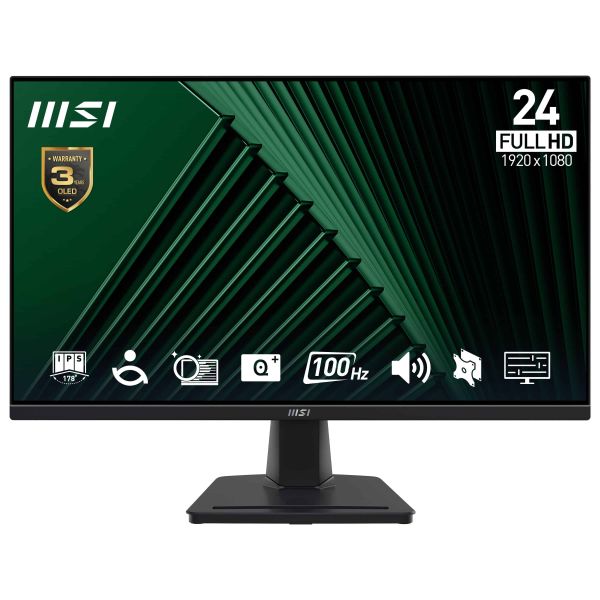 MSI Pro MP245G computer monitor 60,5 cm (23.8") 1920 x 1080 Pixels Full HD LCD Zwart (PRO MP245G)
