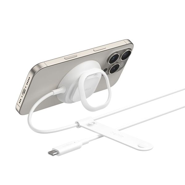 Belkin UltraCharge Qi2 Ladepad 25W met Standvoet (WIA013HQWH)